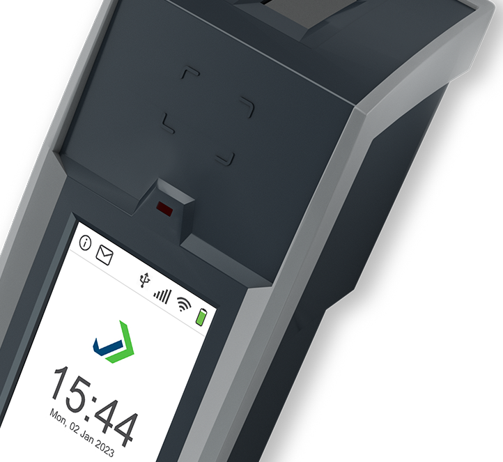Handheld Biometric Attendance Device - BioRover3S Side
